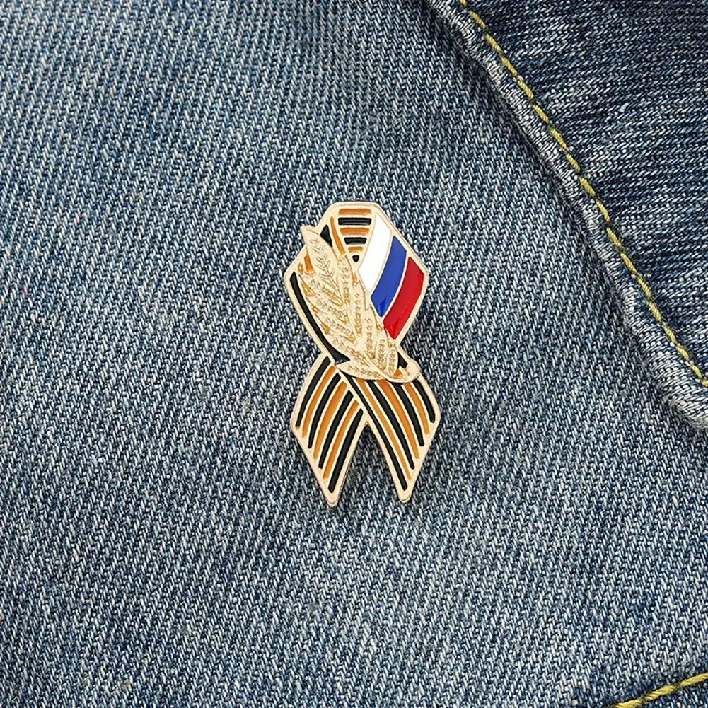 Lapel Pins Russian Flag Saint Victory Day Lapel Pin Brooch Festive Badges History Memory Symbol Pins for Backpack Hat Clothes
