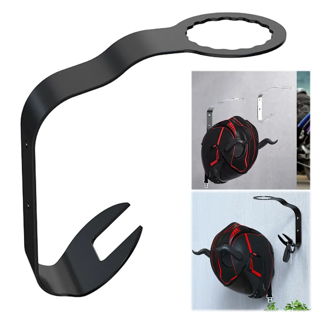 Motorcycle Helmet Holder Wall Mount Hook Helmet Hanger Helmet Display Hanger for Motorcycle Bike Baseball Football Helmet