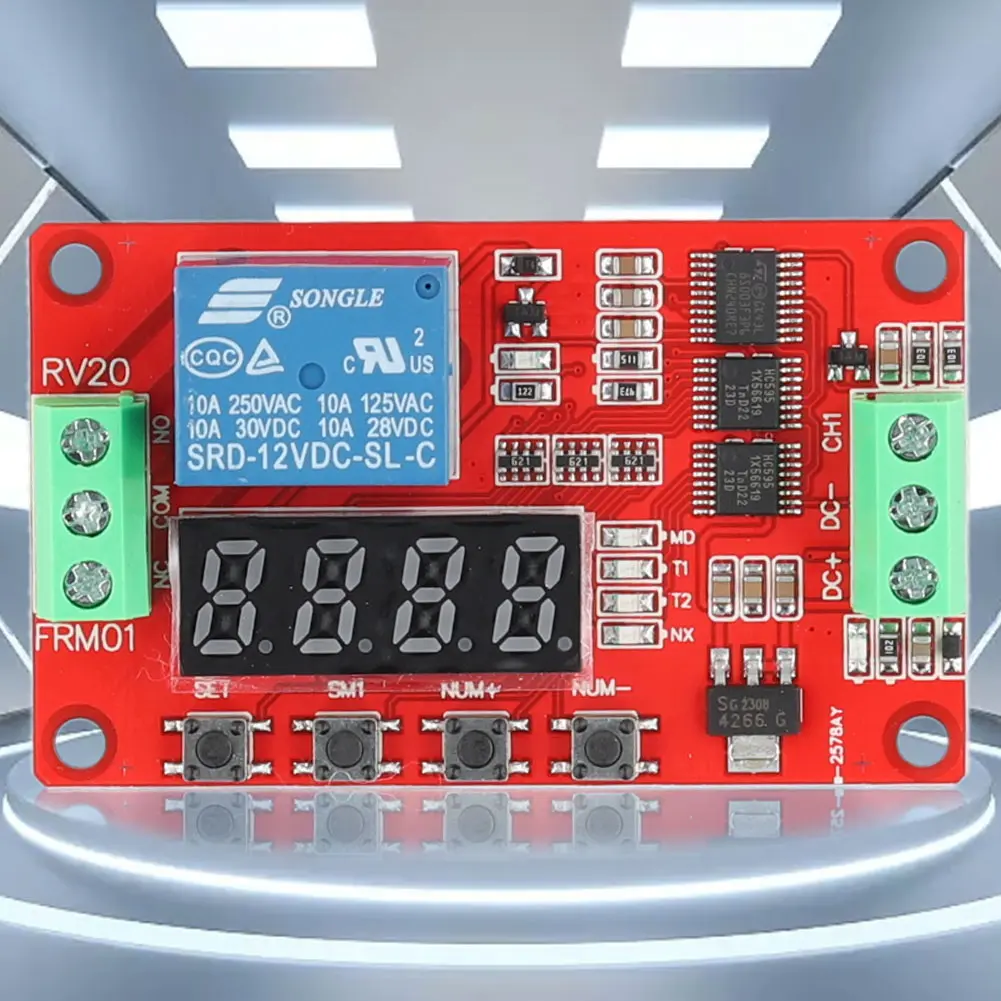FRM01 Infinite Loop Relay Module Multifunction Timer Control Relay Switch DC 5V 12V 24V 1CH Loop Delay Self-Locking Timing Board