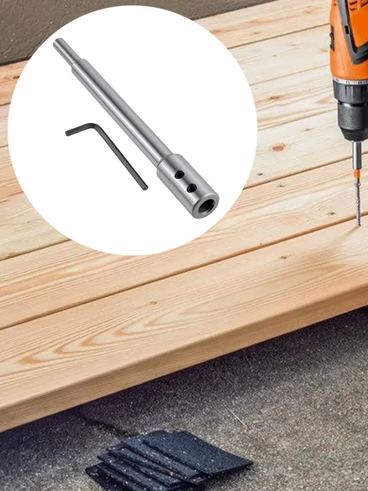 Deep Hole Drill Wear Resist Drill Bit Extender Reusable Woodworking Milling Cutter Bit for Drill Flat-Bottomed Holes