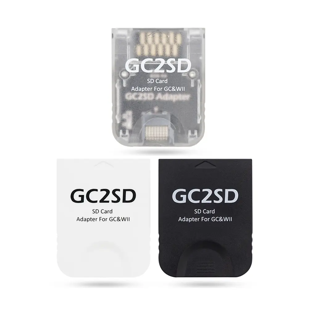 Professional GC2SD Memory Card Reader for SD Card Plug and Play Memory Card Slot Adapter for GameCube Wii Game Consoles