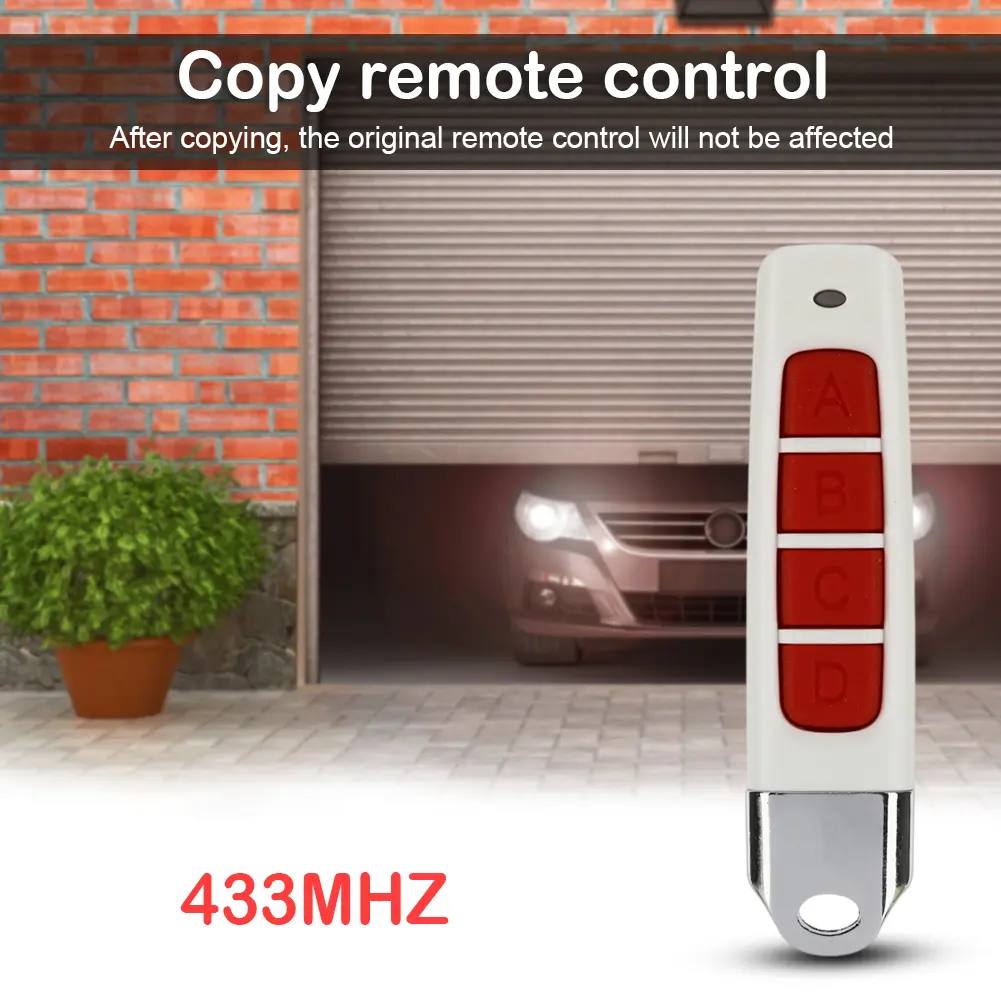 433MHz Copy Remote Controller Plastic 4 Keys Cloning Remote Control Multifunctional Copy Duplicator Door Opener
