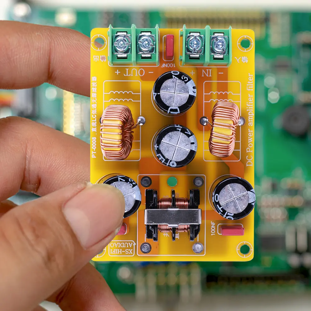 DC LC EMI Electromagnetic Interference Filter 2A 4A 10A 20A Low-Pass Electromagnetic Interference Module 50V for Radio Amplifier