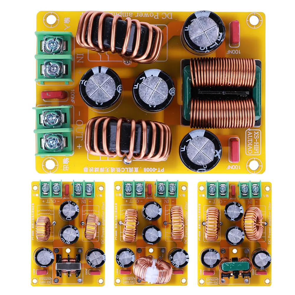 DC LC EMI Electromagnetic Interference Filter 2A 4A 10A 20A Low-Pass Electromagnetic Interference Module 50V for Radio Amplifier