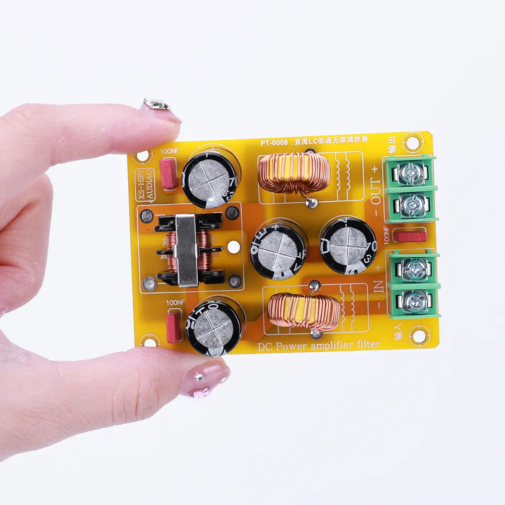 DC LC EMI Electromagnetic Interference Filter 2A 4A 10A 20A Low-Pass Electromagnetic Interference Module 50V for Radio Amplifier