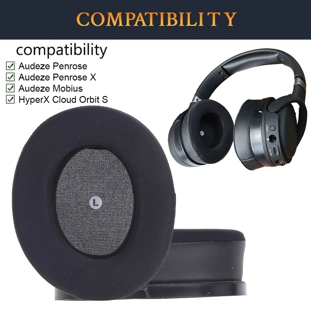 Cooling Gel Replacement Earpads Head Beam  for Audeze Penrose & Mobius for Hyper X Cloud Orbit S for Audeze Penrose X