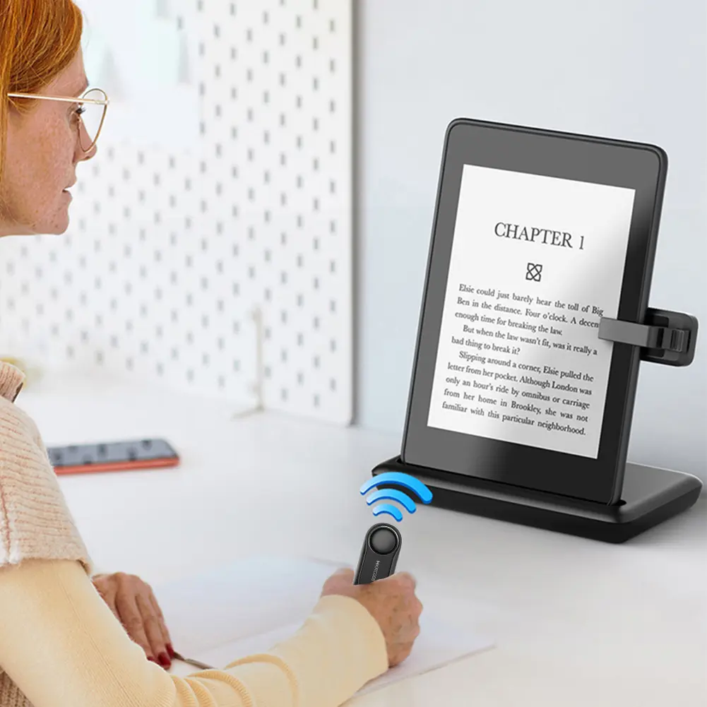 Remote Control Page Turner Camera Camcorder Hands Free Reading Camera Video Record Remote Control Extender for Kindle Paperwhite