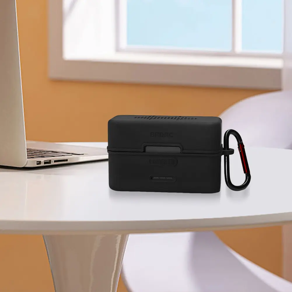 For DJI Mic Mini Charging Box Silicone Protector Covers Drop-proof Skin Cover Cases with Carabiner Wireless Microphone Accessory