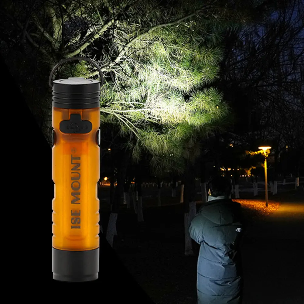 LED Outdoor Mini Flashlight with Magnetic Hook Small Handheld Flashlight Portable Camping Flashlight for Fishing Hiking