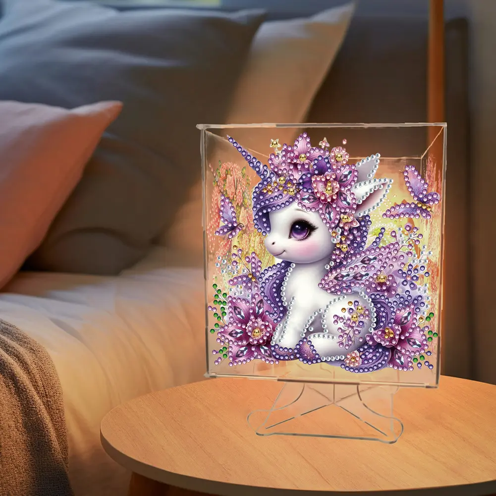 DIY Diamond Painting LED Lamp with Tools Diamond Painting Night Light Diamond Painting Bedside Lamp Arts Crafts Home Decoration
