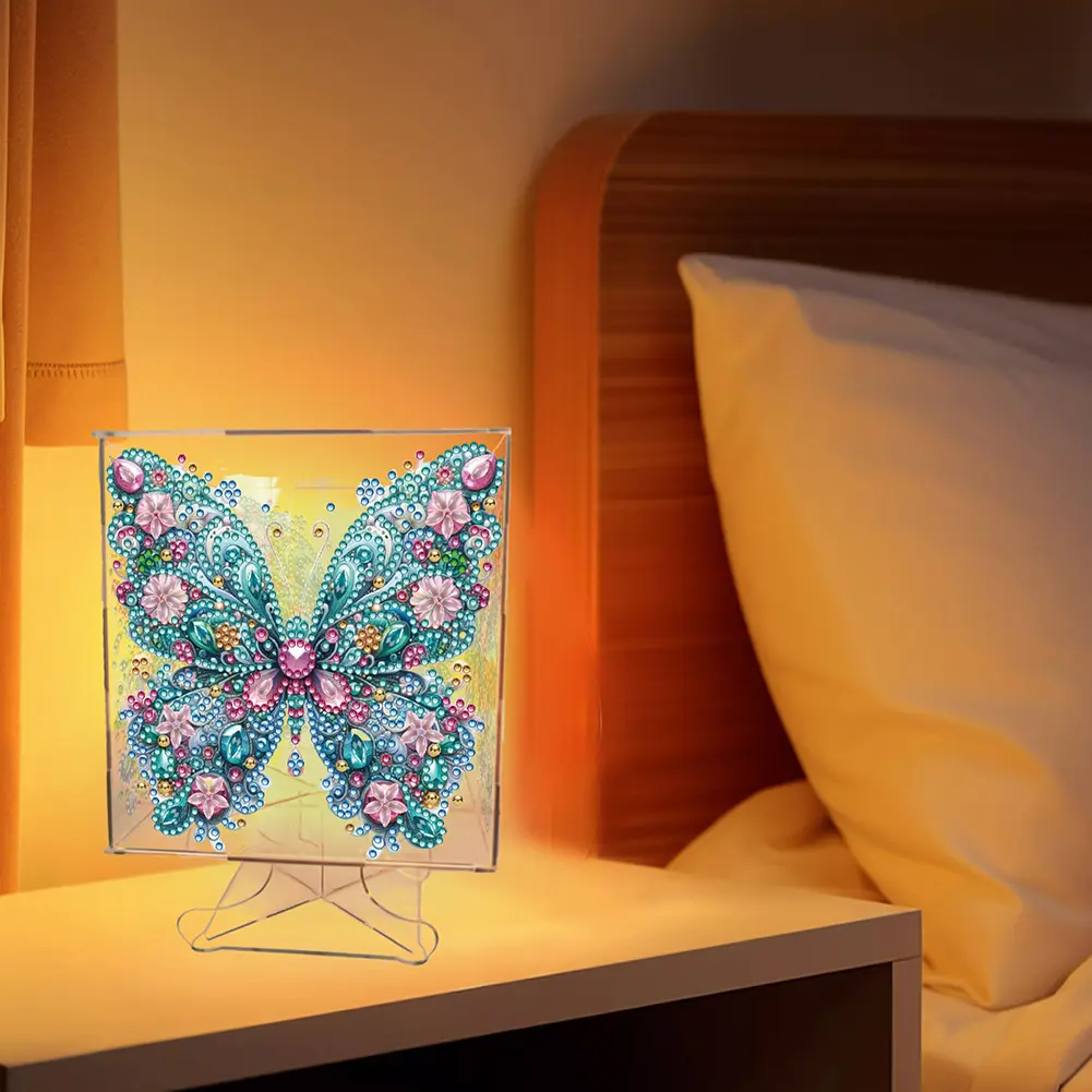 DIY Diamond Painting LED Lamp with Tools Diamond Painting Night Light Diamond Painting Bedside Lamp Arts Crafts Home Decoration