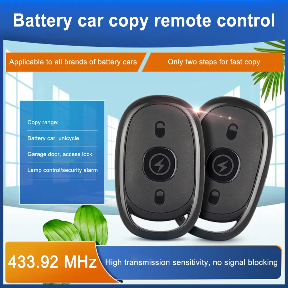 Remote Control 433.92 MHz Copy Remote Controller Universal Duplicator Key High Sensitivity for Car Home Garage Door Gate