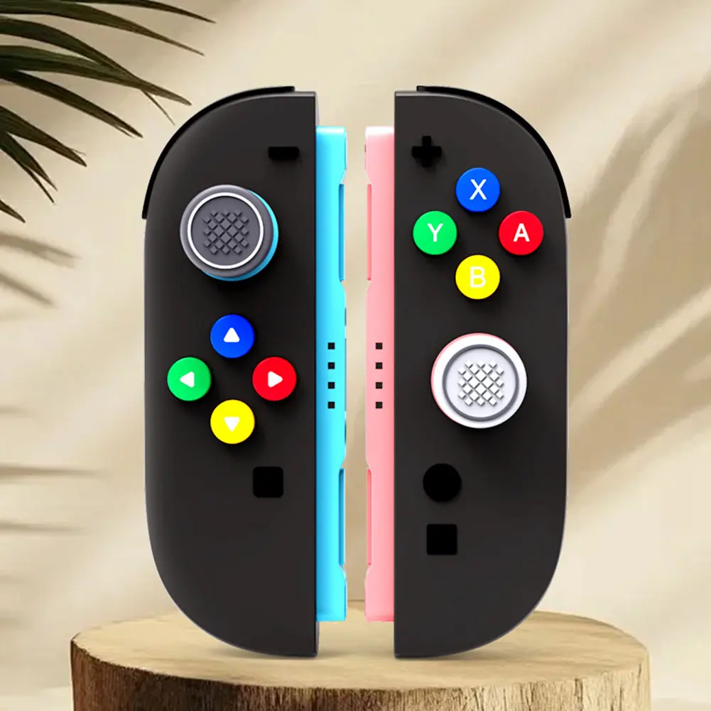 10Pcs For Nintendo Switch 2 Silicone Button Grips Caps Joystick Cap & ABXY Button Sticker Set Multiple Colors Available