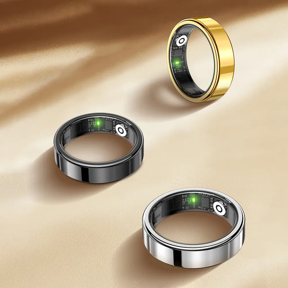 Smart Ring Bluetooth 5.1 5ATM Waterproof Heart Rate and Blood Oxygen Monitor For Android IOS Men Women
