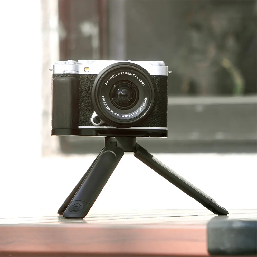 Camera Wood Hand Grip Handle Aluminum Base 1/4"-20Threaded Hole L Board L-Shape Mount Plate for Fujifilm X-M5 Camera Accessories