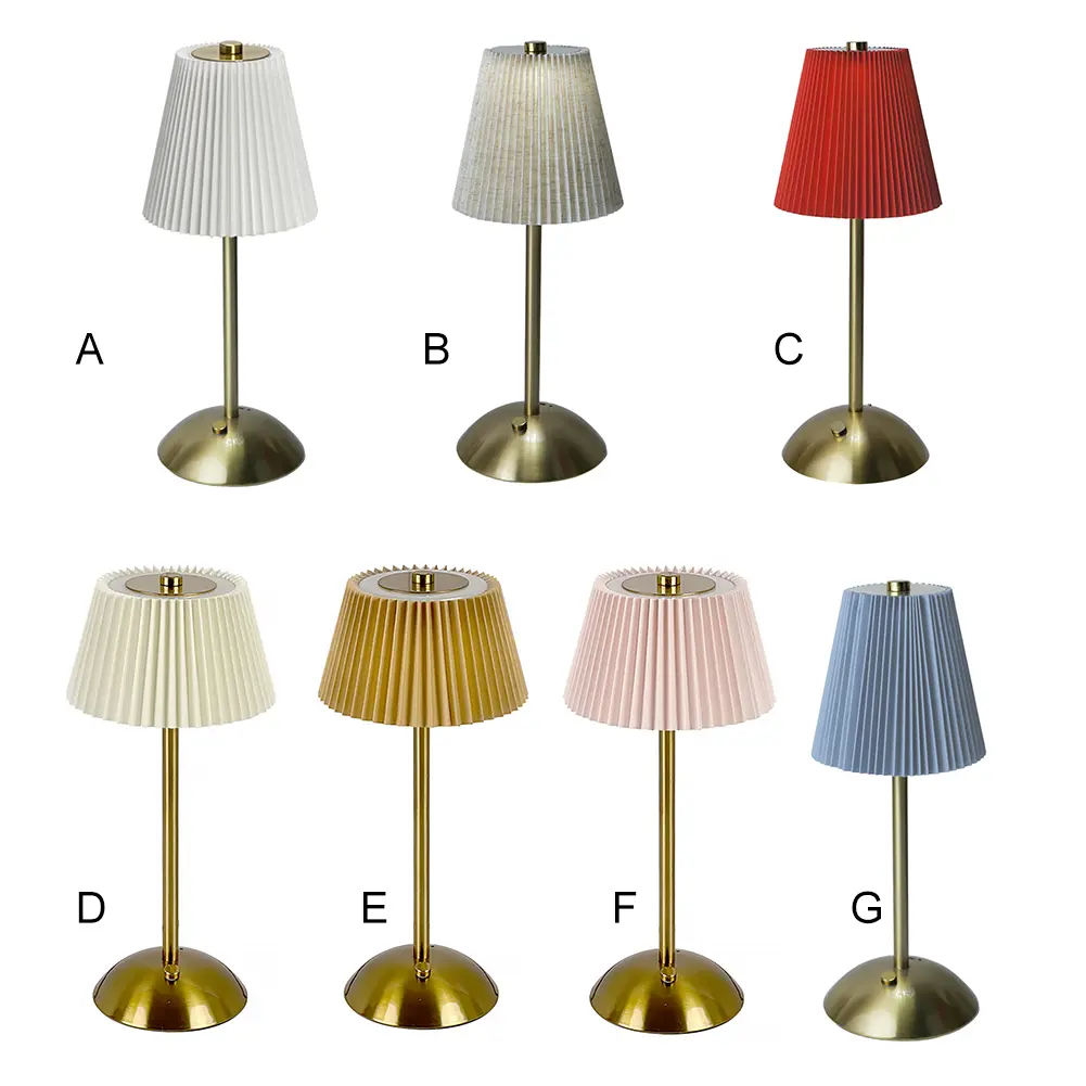 Cordless Table Lamp Wireless Bedside Lamp USB Rechargeable Portable Metal Desk Lamp Touch Control for Restaurant Bar Coffee Shop