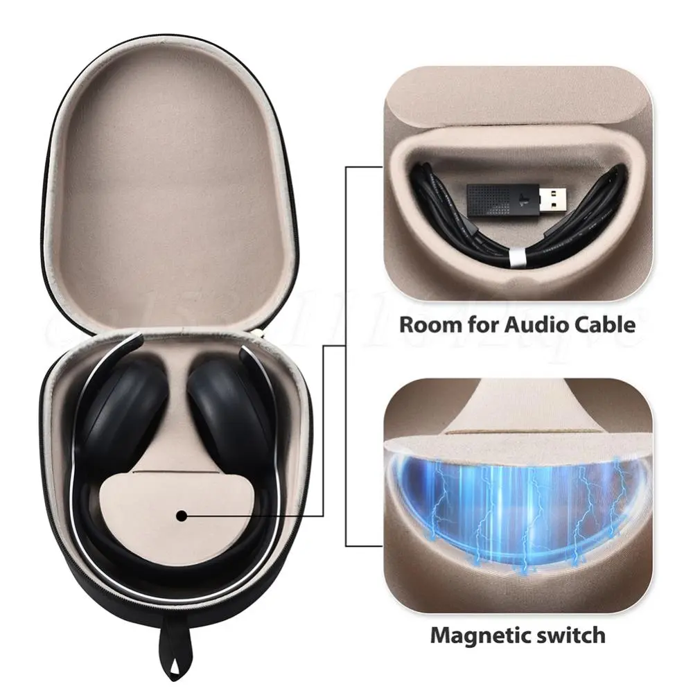EVA Hard Carrying Case for PlayStation Pulse Elite Wireless Headset Protective Cover Storage Bag Box Headphones Case Storage Bag