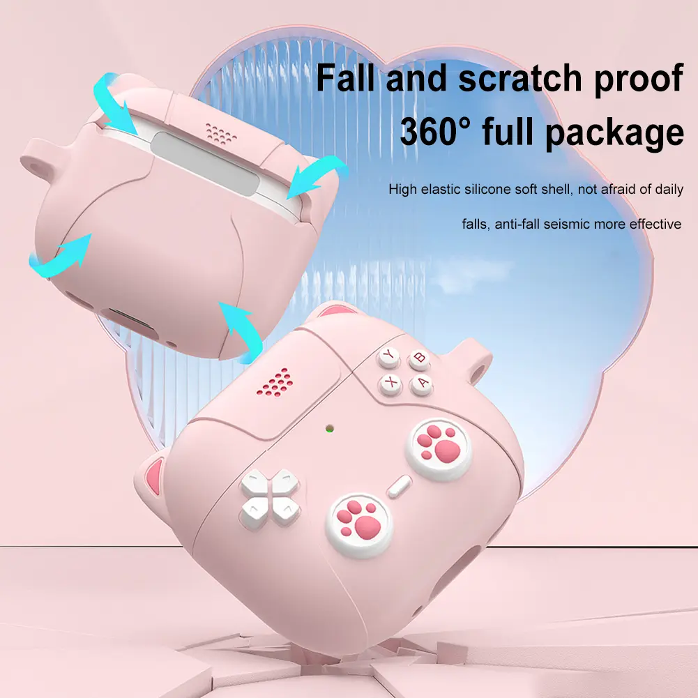 For AirPods 4 2024 Earphones Case Cute Cat Paws Silicone Protective Covers & Hook Earbuds Charging Case For Air Pods Pro 4 Case
