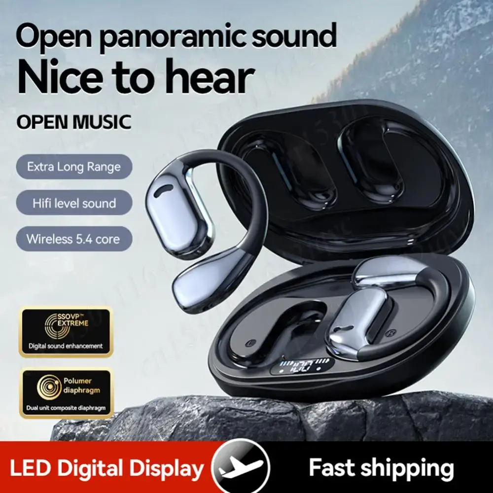 M75 AI Translator Earbuds Bluetooth5.4 Translator Device 144 Languages Real-time Language Translation Earphones Touch Control