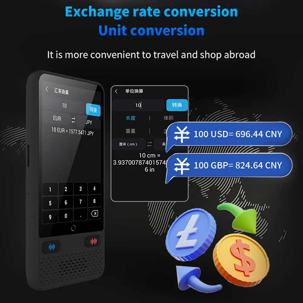 S85 Language Translator Device with Online Offline Translation Two-Way Instant Voice Translator 138 Real-time Languages