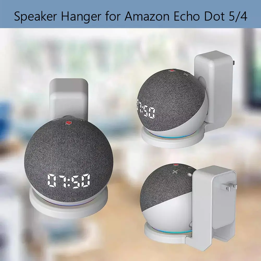 for Echo Dot Wall Mount Holder For Amazon Alexa Echo Dot 4 5 3rd Gen Speaker Bracket Space Saving With Cord Management Stand