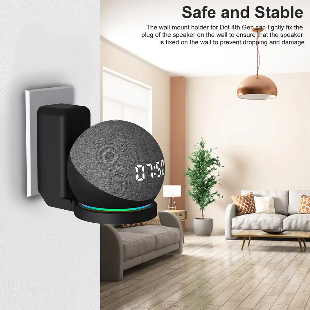 for Echo Dot Wall Mount Holder For Amazon Alexa Echo Dot 4 5 3rd Gen Speaker Bracket Space Saving With Cord Management Stand