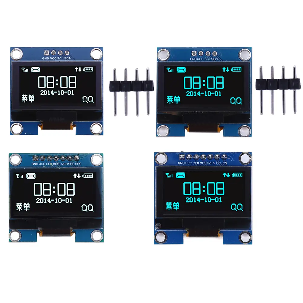 1.3 inch IIC SPI Serial 7/4Pin Blue/White OLED Display Module SSH1106 128X64 LCD Screen Board OLED Module for Arduino Raspberry