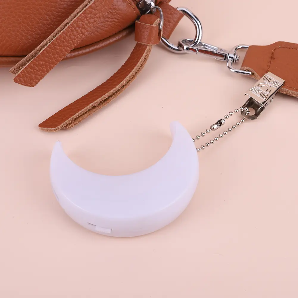 Moon Shape Handbag Light with Automatic Sensor Mini LED Bag Light with Clip Bag Hanging Night Light for Friends Gift