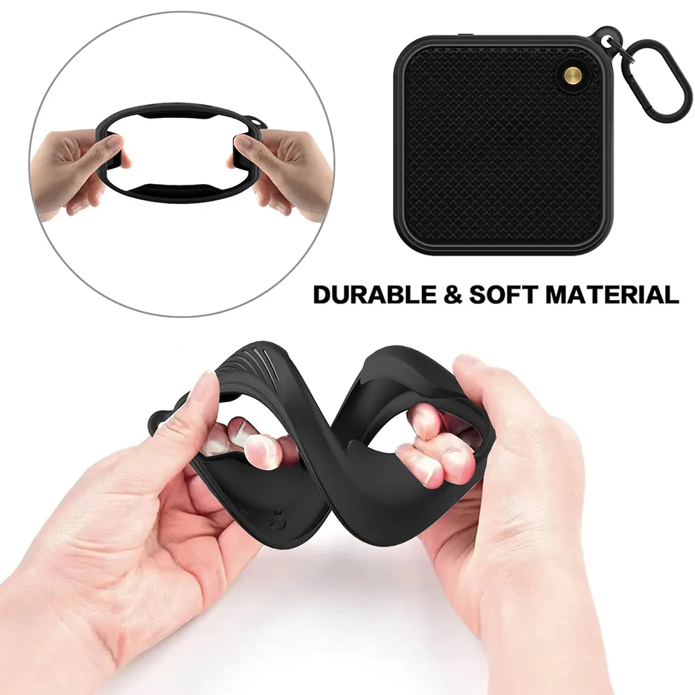 Portable Speaker Cover Silicone Shockproof Anti-fall Speaker Protective Case with Metal Hook for Marshall Willen Accessories