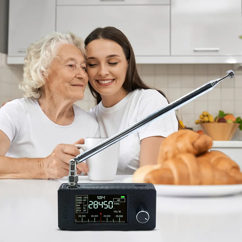 SI4732 0.5-108mhz Portable Radio 1.9inch IPS Screen Pocket Mini Radio with Telescopic Antenna FM/AM Radio HF SW MW VHF Radio