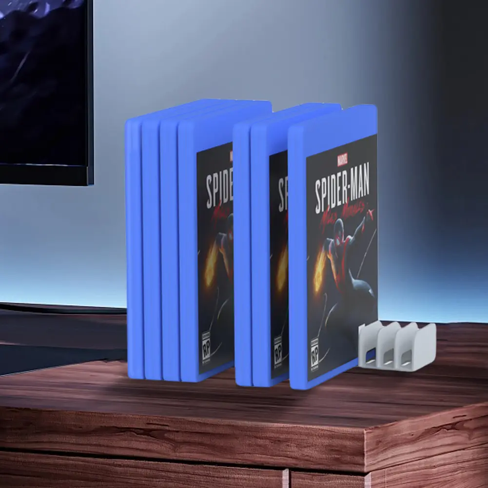 For PS5 Slim Cooling Fan Horizontal Stand &Game Card Box Holder Quiet Cooler Fan Console Cooler for Playstation 5 Slim Console