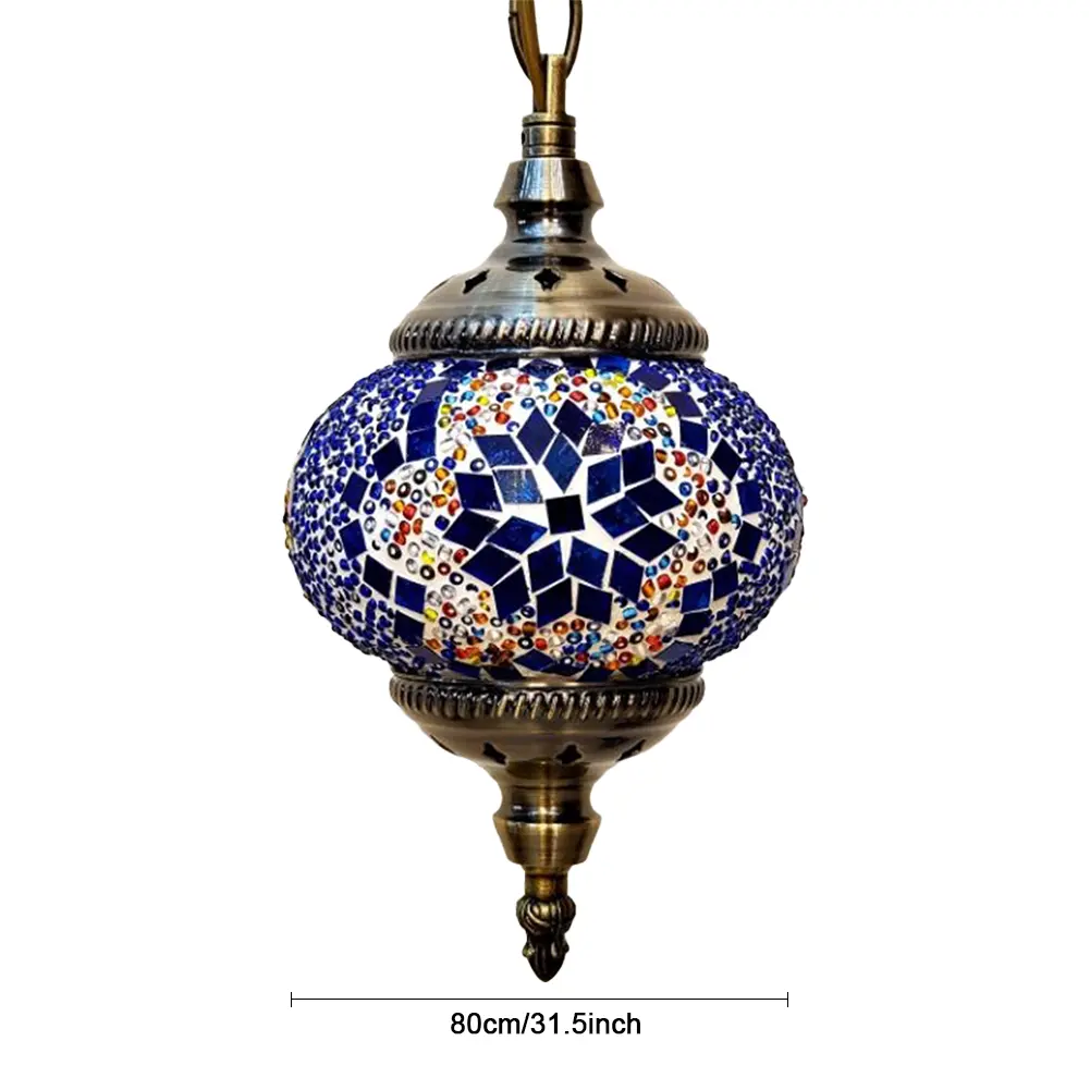 Turkish Retro Lighting E27 Bar Restaurant Mediterranean Pendant Light Restaurant Club Single Head Chandelier for Bar Home Hotel