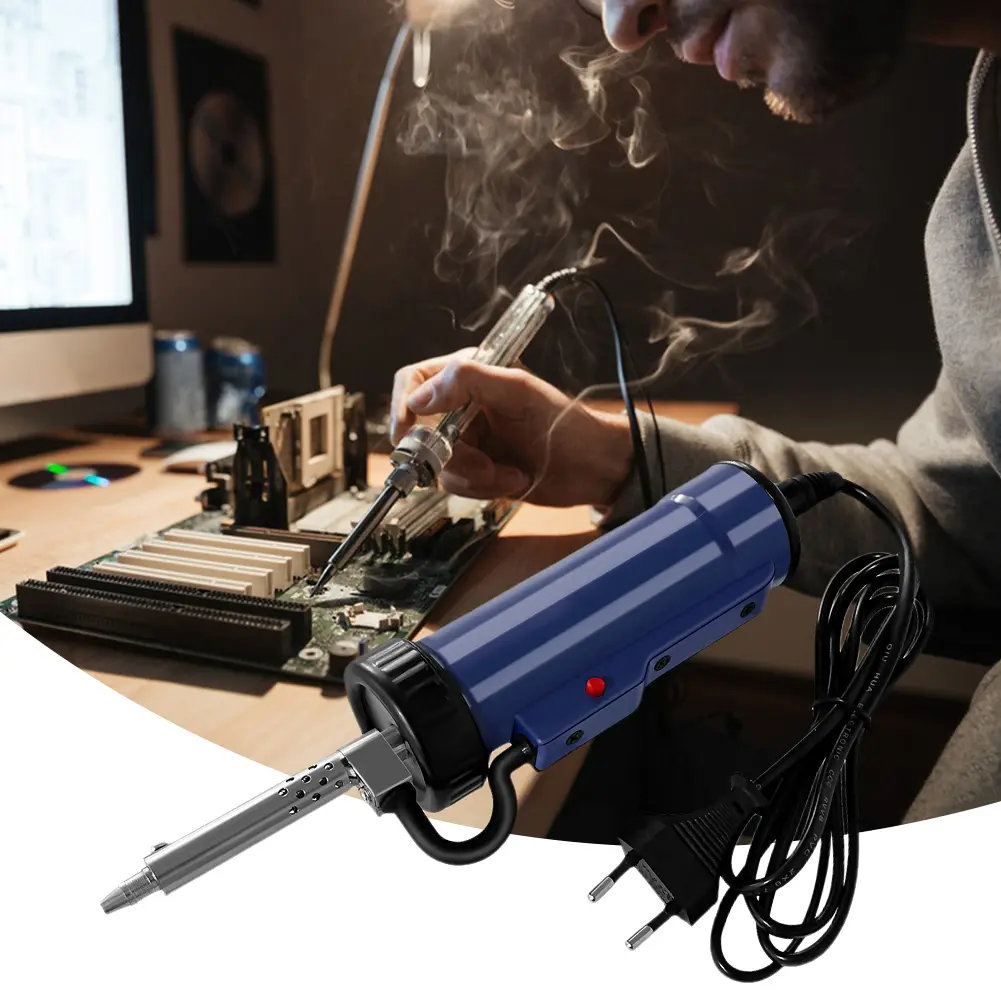 BBT-580 Automatic Vacuum Desoldering Pump AC 110V/220V Vacuum Solder Sucker 30W with 3 Suction Tip for Tin Removal and Soldering