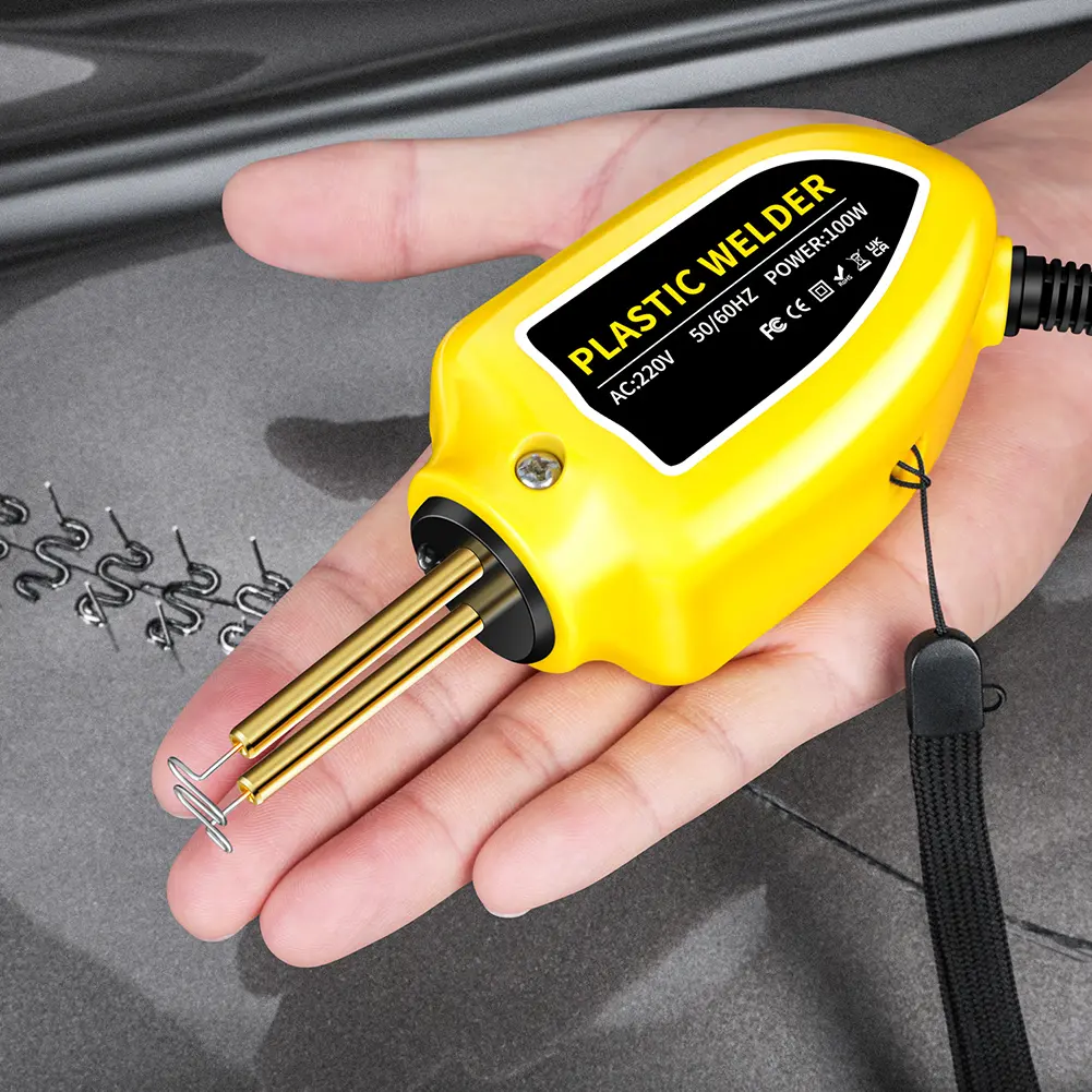 100W Plastic Welding Machine Plastic Welder with 200pcs Staples Hot Stapler Plastic Welding Kit Plastic Repair Kit