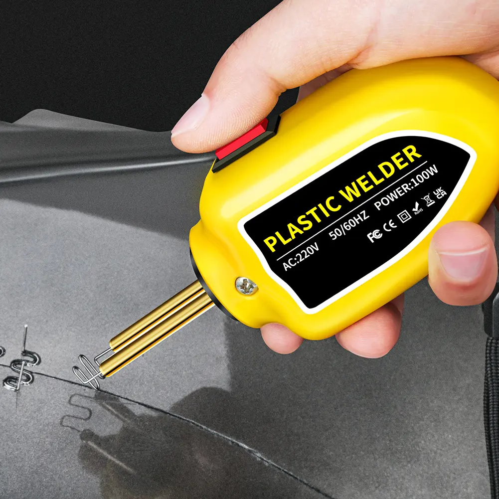 100W Plastic Welding Machine Plastic Welder with 200pcs Staples Hot Stapler Plastic Welding Kit Plastic Repair Kit