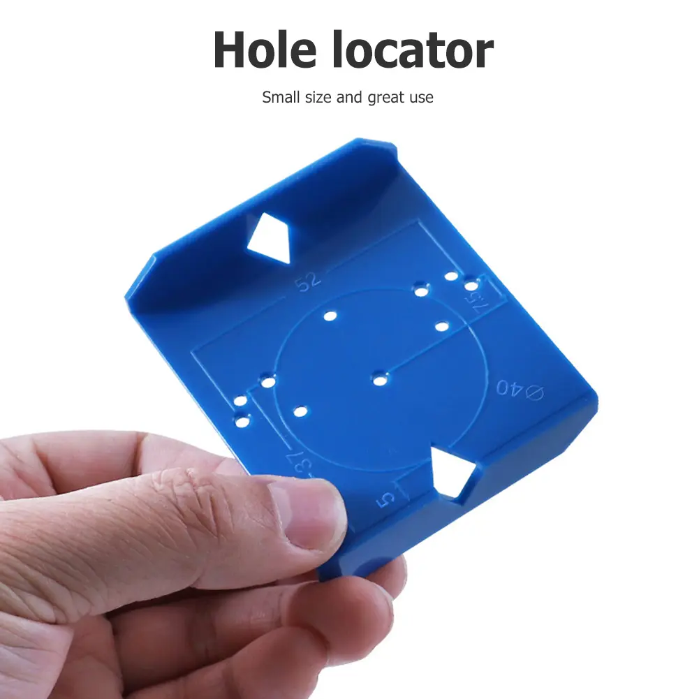Hinge Hole Drilling Guide Locator 35mm Dowel Jig ABS Hinge Jig Hole Saw for Wood Drill Furniture Hinge Installation Woodworking