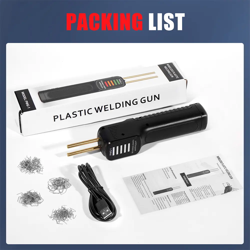 200Pcs Nails Plastic Welding Machine 300W Bumper Soldering Iron Staples Bumper Repair Car Tools Kit Hot Stapler Plastic Welder