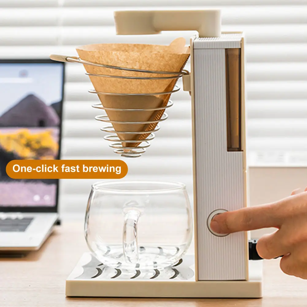 Electric Espresso Machine with Filter Paper Creative Portable Coffee Machine Compact Mini Coffee Brewer for Home Office Library
