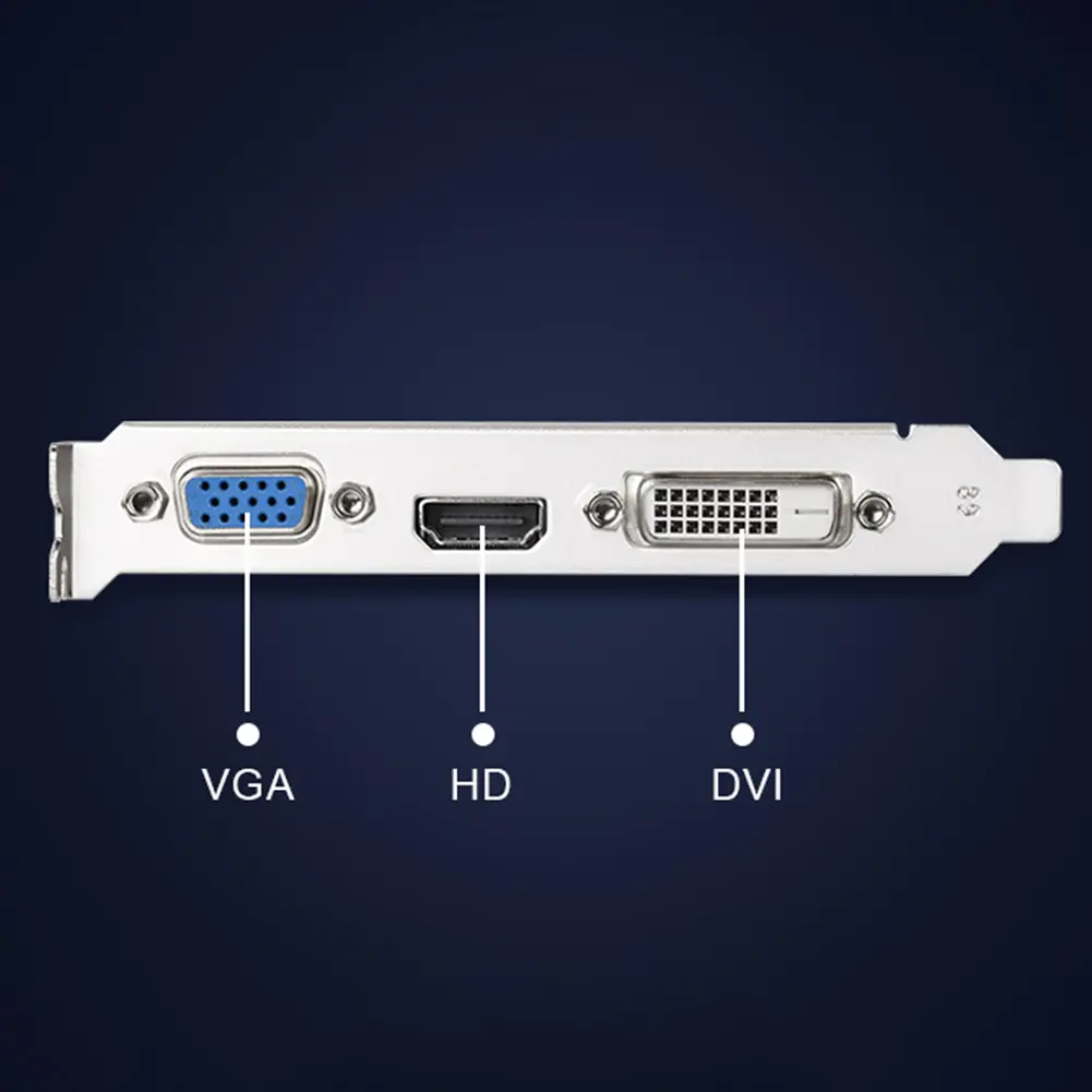 GT610 Video Card 1GB/2GB 810MHZ DDR3 Graphics Video Card HD VGA DVI Interface Replacement Accessories for Computer Desktop Game