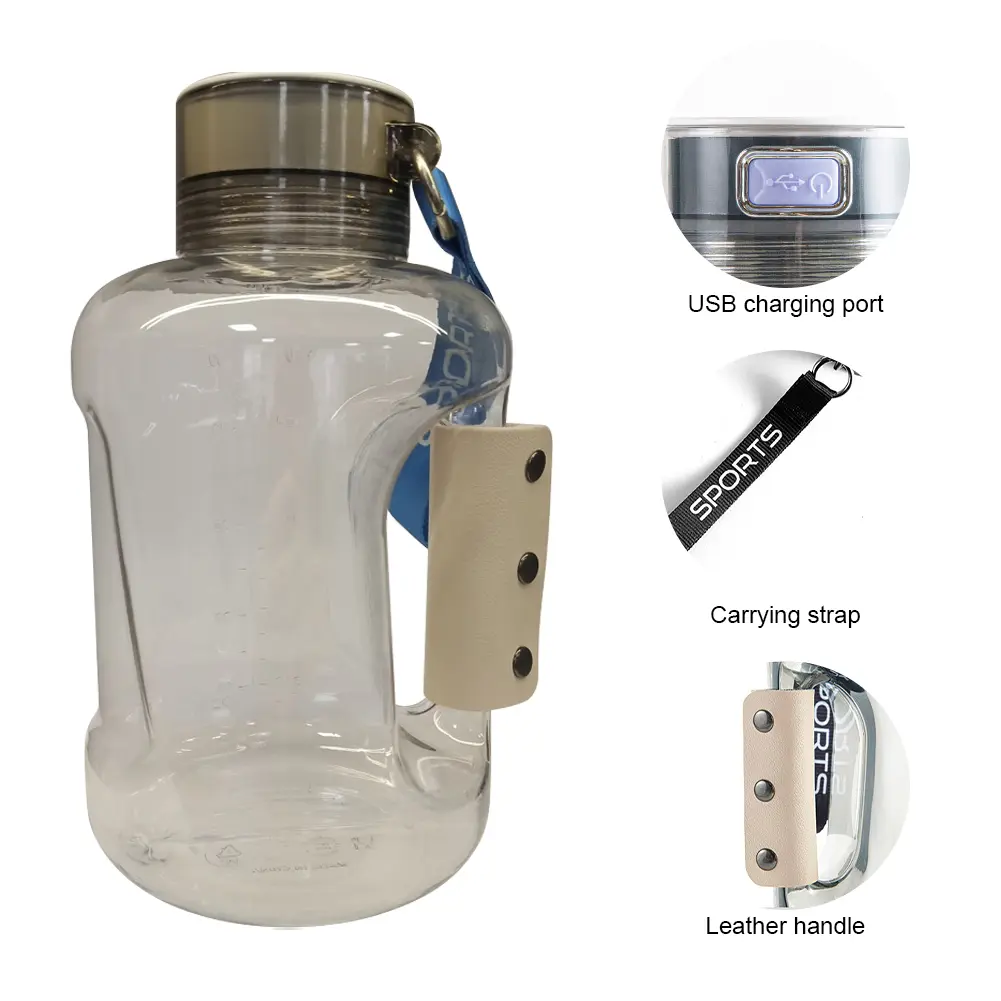 1.5L Hydrogen Water Generator Bottle Large Capacity Hydrogen Water Ionizer Machine Leakproof Battery Powered for Daily Drinking