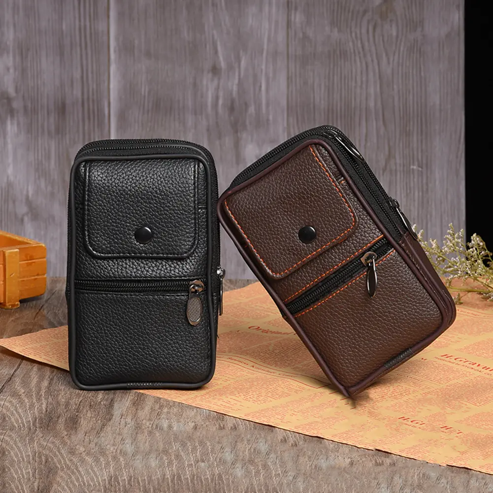 Men Waist Fanny Pack Multifunctional Shoulder Bag Zipper Belt Bum Pouch Coin Key Pouch Outdoor Purse Camping Hunting Bag