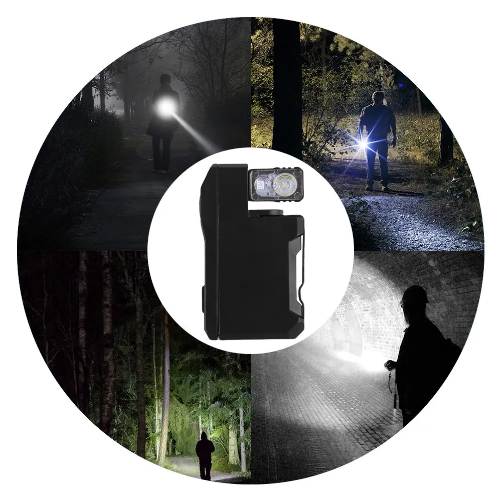 G5 Flat Pocket EDC Flashlight 400 Lumens Rechargeable Portable Torch for Outdoor Camping/Hiking Emergencies Compact Flashlights