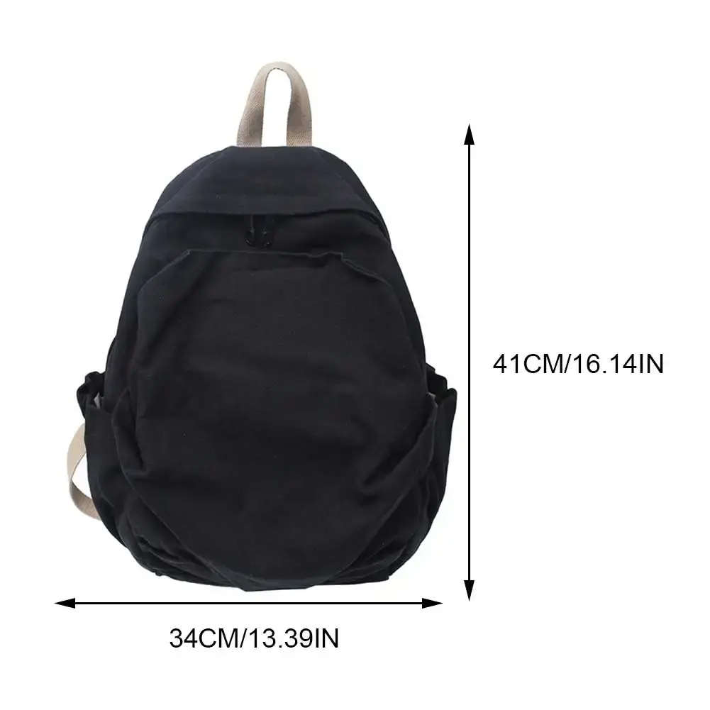 Unisex Simple Book Backpack Large Capacity Canvas Casual Daypack Backpack Adjustable Strap Double Shoulder Bag Teenage Backpack