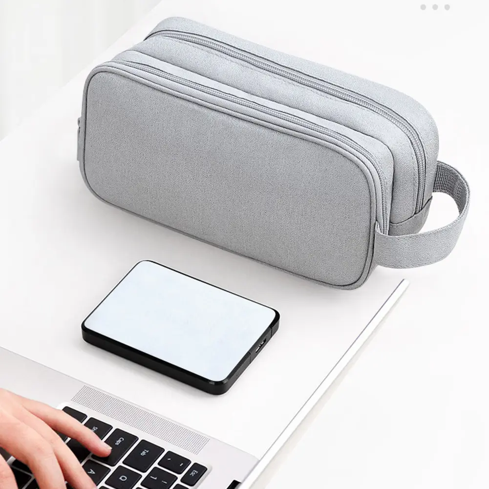 Double Layers Universal Accessories Storage Bag Multifunctional Large Capacity for USB Cable Cord Charger Headset Wire SD Card