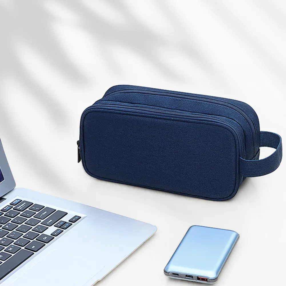 Double Layers Universal Accessories Storage Bag Multifunctional Large Capacity for USB Cable Cord Charger Headset Wire SD Card