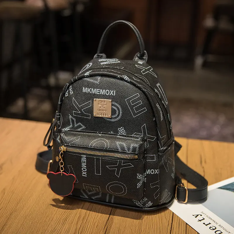 Backpack Purse PU Leather Adjustable Strap Mini Backpack for Women Multi Pockets Rucksack School Bag for Travel Shopping