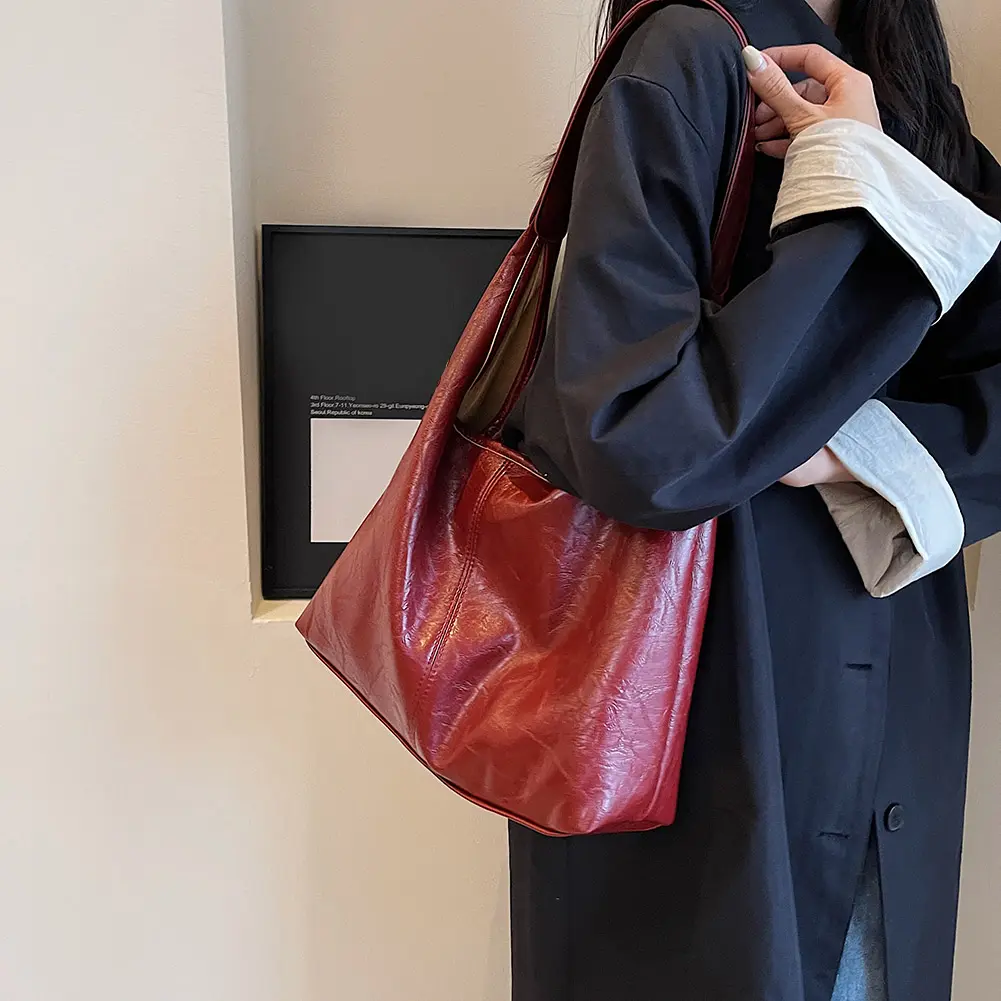 Women Leather Shoulder Bag Fashion Hobo Bag and Clutch Casual 2pcs Shoulder Bag and Handbag Set Satchel Hobo Bag Commuting Bag