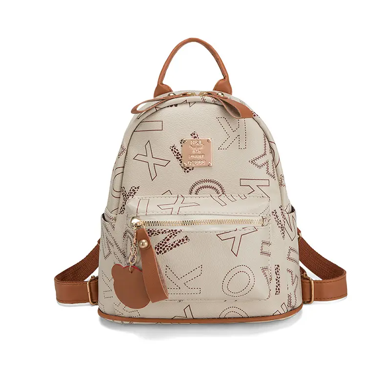 Backpack Purse PU Leather Adjustable Strap Mini Backpack for Women Multi Pockets Rucksack School Bag for Travel Shopping
