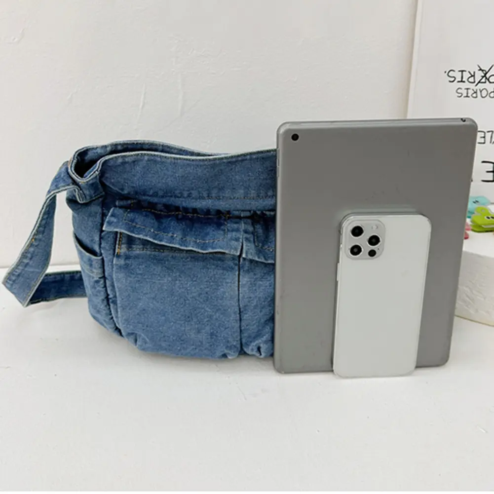 Vintage Denim Crossbody Bag Retro Jeans Tote Bag Large Capacity Women Casual Satchel Bag Fashion Shoulder Bag 2023 New Handbag