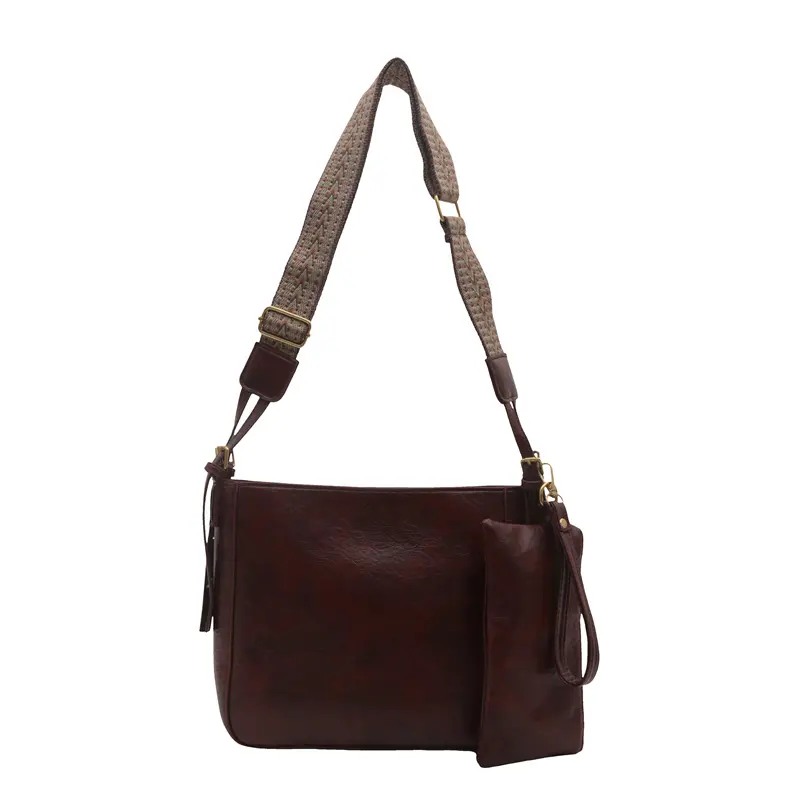 Crossbody Bag for Women with Adjustable Strap Shoulder Bag Vegan Leather Solid Satchel Purse for Work Shopping